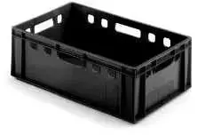 Multi Plastikinė dėžė E-2 600x400x200 mm HDPE juoda, 1 vnt.