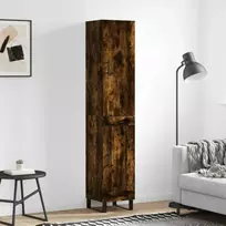 Komoda, dūminio ąžuolo spalvos, 34,5x34x180cm, apdirbta mediena