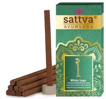 Storos smilkalų lazdelės Baltas Sage Dhoop, Sattva Ayurveda, 20g