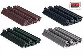 Tvoros juostos klipsai BAUSWERN PREMIUM 190 mm (10vnt) - RAL 6005 (Žalia)