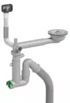 Juvel Vienos kriauklės sifono komplektas 783080 - Universalus su rankiniu filtru. Tinka IKEA kriauklėms ir kitoms.