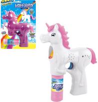 Burbulų pūtimo šautuvas Bubble blowing gun Unicorn with light + 56ml
