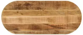 Stalviršis, 140x60x2,5cm, neapdorotas mango masyvas, ovalus