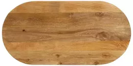Stalviršis, 120x60x2,5cm, mango medienos masyvas, ovalo formos