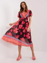 Italy Moda Suknelė-DHJ-SK-11331-5,19-juoda-raudona