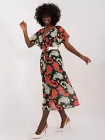 Italy Moda Suknelė-DHJ-SK-17258.01-juoda-raudona