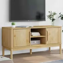 TV staliukas Televizoriaus spintelė FLORO, vaško ruda, 114x43x55cm, pušis