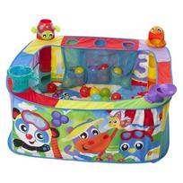 Prekė su pažeista pakuote. Žaidimų maniežas su kamuoliukais Playgro 0186366, 80 cm x 80 cm, 31 vnt, įvairių spalvų