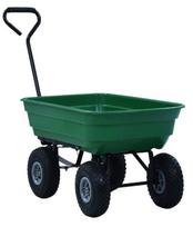 Prekė su pažeista pakuote. Sodo vežimėlis XL, metalas, juoda sp./žalia sp., 52 l