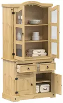 Stiklinė eksponavimo spintelė Corona, 100x48,5x179cm, pušis