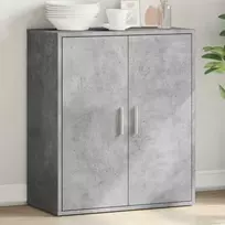 Šoninė spintelė, betono pilka, 79x38x80cm, apdirbta mediena
