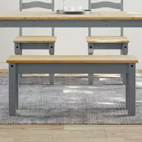 Valgomojo suoliukas PANAMA, pilkas, 105x30x45cm, pušies masyvas
