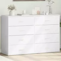 Šoninės spintelės, 2vnt., baltos, 60x39x80cm, apdirbta mediena