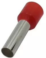 Hismart Presuojamas izoliuotas antgalis 16mm2/5AWG laidui, varis, raudonas, 100 vnt.