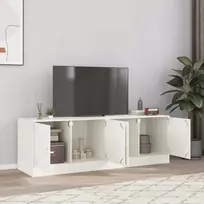 TV staliukas Televizoriaus spintelės, 2vnt., baltos, 67x39x44cm, plienas