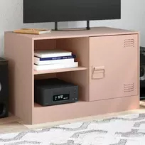 TV staliukas Televizoriaus spintelė, rožinės spalvos, 67x39x44cm, plienas