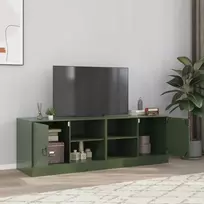 TV staliukas Televizoriaus spintelės, 2vnt., alyvuogių, 67x39x44cm, plienas