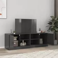 TV staliukas Televizoriaus spintelės, 2vnt., juodos, 67x39x44cm, plienas