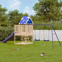 Lauko žaidimų aikštelės komplektas, pušies medienos masyvas