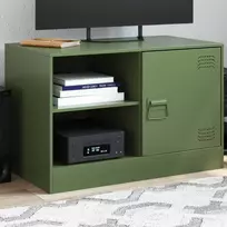TV staliukas Televizoriaus spintelė, alyvuogių žalia, 67x39x44cm, plienas
