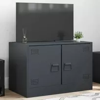 TV staliukas Televizoriaus spintelė, antracito spalvos, 67x39x44cm, plienas