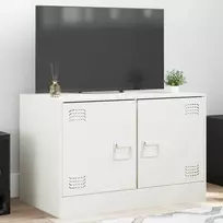 TV staliukas Televizoriaus spintelė, baltos spalvos, 67x39x44cm, plienas