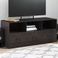 TV staliukas Televizoriaus spintelė, juodos spalvos, 99x39x44cm, plienas
