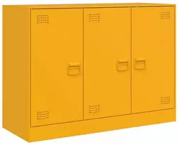 Šoninė spintelė, garstyčių geltona, 99x39x73cm, plienas
