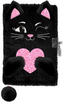Pliušinis dienoraštis PASO Black Cat, su spynele, 96 l., juodos sp., linijomis - Nėra Autoriaus