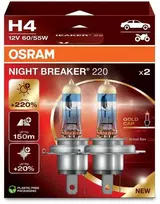 Osram lemputės Night Breaker LASER H4 +220%
