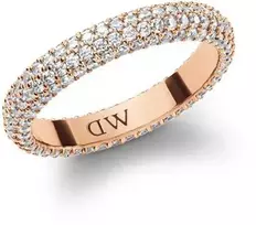 Daniel Wellington Blizgantis bronzinis žiedas su Pavé kristalais DW0040062
