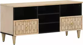 TV staliukas Televizoriaus spintelė, 100x33x46cm, mango medienos masyvas