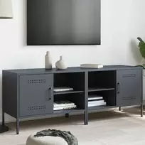 TV staliukas TV spintelės, 2vnt., antracito, 68x39x50,5cm, plienas
