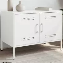 TV staliukas Televizoriaus spintelė, baltos spalvos, 68x39x50,5cm, plienas