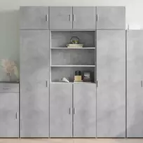 Komoda, betono pilkos spalvos, 80x42,5x185cm, apdirbta mediena
