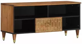 Televizoriaus spintelė, 100x33x46cm, mango medienos masyvas