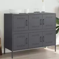 Šoninė spintelė, antracito spalvos, 100,5x39x79cm, plienas