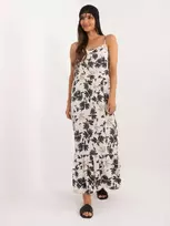 Italy Moda Suknelė-DHJ-SK-7772.25-balta-juoda