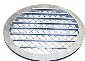 Alnor Venetian žaliuzės Ø400 mm - apvalios aliuminio su cinkuotu tinkleliu