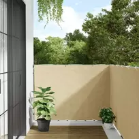 Privatumo suteikianti balkono pertvara, kreminė, 500x120cm, PVC