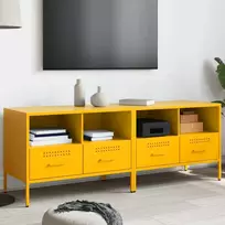 TV staliukas TV spintelės, 2vnt., garstyčių, 68x39x50,5cm, plienas