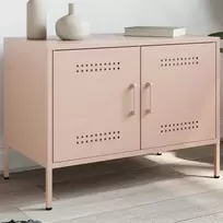 TV staliukas Televizoriaus spintelė, rožinės spalvos, 68x39x50,5cm, plienas