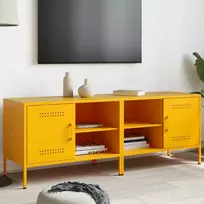 TV staliukas TV spintelės, 2vnt., garstyčių, 68x39x50,5cm, plienas