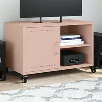 TV staliukas Televizoriaus spintelė, rožinės spalvos, 68x39x43,5cm, plienas