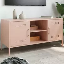 TV staliukas Televizoriaus spintelė, rožinė, 100,5x39x50,5cm, plienas