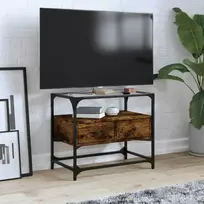 TV staliukas TV spintelė, dūminio ąžuolo, 60x35x51cm, mediena
