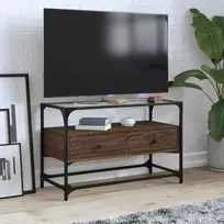 TV staliukas TV spintelė, ruda ąžuolo, 80x35x51cm, mediena
