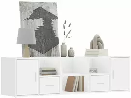 Kampinė spintelė, baltos spalvos, 160x40x45cm, MDP