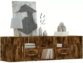 Kampinė spintelė, dūminio ąžuolo, 160x40x45cm, apdirbta mediena