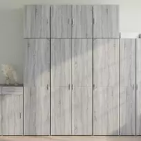 Komoda, pilkos ąžuolo spalvos, 80x42,5x249cm, apdirbta mediena